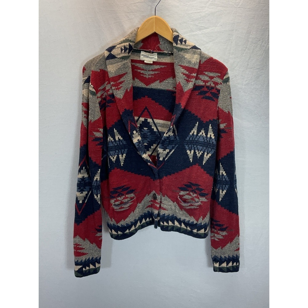 Ralph Lauren Denim Supply Aztec Southwest Navajo Shawl Collar Cardigan Size LG